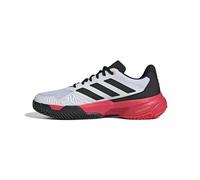 Adidas Homme Courtjam Control 3 Tennis Shoes, FTWR White/Core Black/Lucid Red, 45 1/3 EU