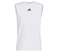 adidas Homme D4T Primelift 3 Stripes Tank Shirt, White, L
