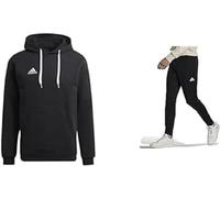 adidas Homme Ent22 Hoody Hooded Sweat, Noir, M EU + Homme Ent22 TR PNT Pants 1, Noir, M EU
