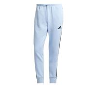 adidas Homme Essential Three Stripes Fleece Pant, Glow Blue/Black, XXL