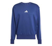 adidas Homme Essential Three Stripes Fleece Sweatshirt, Dark Blue/White, L