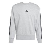 adidas Homme Essential Three Stripes Fleece Sweatshirt, Medium Grey Heather, XL