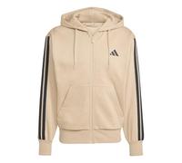 Adidas Homme Essential Three Stripes Fleece Zipper Hoodie, Warm Sandstone/Black, M