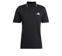 adidas Homme Essential Three Stripes Pique Polo Shirt, Black/White, XL