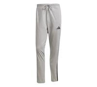 adidas Homme Essential Three Stripes Single Jersey Pant, Medium Grey Heather/Black, S