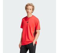 adidas Homme Essential Three Stripes Single Jersey Shirt, Pure Ruby/Black, XL