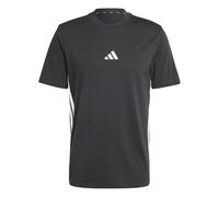 adidas Homme Essential Three Stripes Single Jersey Tee, Black/White, XL