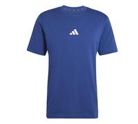 T-shirt adidas Essentials Single 3 Stripes manches courtes bleu foncé blanc - M