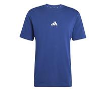 T-shirt adidas Essentials Single 3 Stripes manches courtes bleu foncé blanc - M