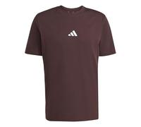 adidas Homme Essential Three Stripes Single Jersey Tee, Shadow Brown/Black, S