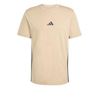 Adidas Homme Essential Three Stripes Single Jersey Tee, Warm Sandstone/Black, XL