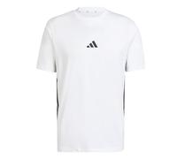 adidas Homme Essential Three Stripes Single Jersey Tee, White/Black, XL