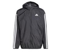 adidas Homme Essential Three Stripes Windbreaker Coat, Black/White, XL