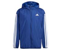 adidas Homme Essential Three Stripes Windbreaker Coat, Dark Blue/White, S