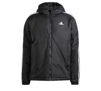 adidas Homme Essentials 3-Stripes Insulated Hooded Jacket, Black, L