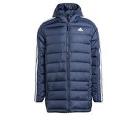 adidas Homme Essentials 3-Stripes Light Down Hooded Parka, Legend Ink, XS