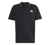 adidas Homme Essentials 3-Stripes Pique Polo Shirt, Black/White, L
