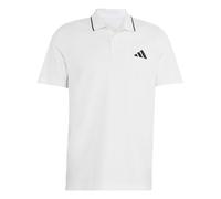 adidas Homme Essentials 3-Stripes Pique Polo Shirt, White/Black, S