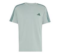 adidas Homme Essentials 3-Stripes Single Jersey Left Chest Nded Shirt, Silver Green/Collegiate Green, XXL