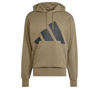 adidas Homme Essentials BIG Logo French Terry Hoodie, Olive Strata/Black, XL
