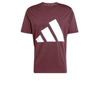 adidas Homme Essentials BIG Logo Single Jersey Tee, Aurora Ruby/White, L