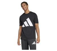 adidas Homme Essentials BIG Logo Single Jersey Tee, Black/White, M