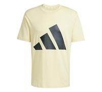 adidas Homme Essentials BIG Logo Single Jersey Tee, Powder Yellow/Black, S