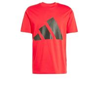adidas Homme Essentials BIG Logo Single Jersey Tee, Pure Ruby/Black, XL