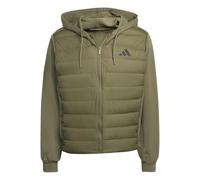 adidas Homme Essentials CLIMAWARM Hybrid Down Hooded Jacket, olive strata, 3XL
