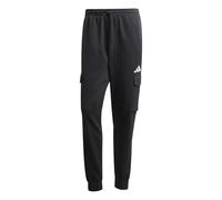 Adidas Pantalon cargo homme Essentials FEELCOZY en molleton Noir/Blanc Taille L