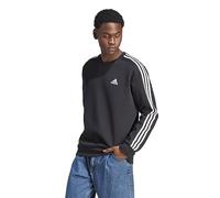 adidas Homme Essentials Fleece 3-Stripes Sweatshirt, Black, M
