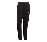 adidas Homme Essentials Fleece Tapered Elastic Cuff 3-Stripes Pants, Black, XL