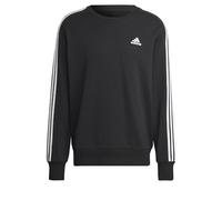 adidas Homme Essentials French Terry 3-Stripes Sweatshirt, Black, XL