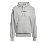 adidas Homme Essentials Linear Fleece Hoodie Sweatshirt, Medium Grey Heather/Black, S