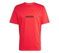 Adidas T-shirt Essentials Linear Single Jersey manches courtes Rouge/Noir Taille M