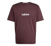 Adidas Homme Essentials Linear Single Jersey Tee, Aurora Ruby/White, S