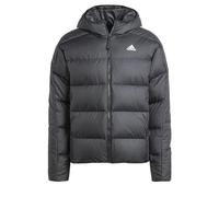 adidas Homme Essentials Midweight Down Hooded Stripes Jacket (Plus Size), Black, XL Extra Tall