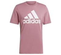 adidas Homme Essentials Single Jersey Big Logo Tee, preloved Crimson/White, L