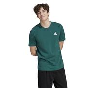 adidas Homme Essentials Single Jersey Embroidered Small Logo Tee, Collegiate Green, XS