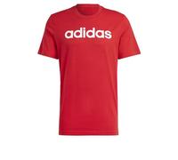 adidas Essentials Single Jersey Linear Embroidered Logo Tee T-Shirt Homme, Better Scarlet, S