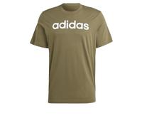 adidas Homme Essentials Single Jersey Linear Embroidered Logo Tee, Olive Strata, S