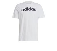 adidas Homme Essentials Single Jersey Linear Embroidered Logo Tee, White/Black, XS