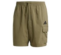 adidas Homme Essentials Small Logo Cargo Chelsea Short, Olive Strata/Black, S