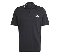 adidas Homme Essentials Small Logo Pique Polo Shirt, Black/White, L