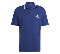 adidas Homme Essentials Small Logo Pique Polo Shirt, Dark Blue/White, L