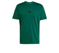 Adidas T-shirt homme Essentials petit logo – jersey simple – Vert Collegiate/Noir – Taille M
