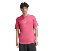 adidas Homme Essentials Small Logo Single Jersey Shirt, Power Pink/White, 3XL