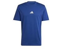 T-shirt adidas Essentials Small Logo Single Jersey manches courtes bleu foncé blanc - S
