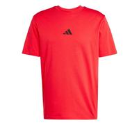 adidas Homme Essentials Small Logo Single Jersey Tee, Pure Ruby/Black, M
