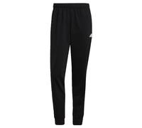 adidas Homme Essentials Warm-Up Tapered 3-Stripes Track Pants, Black/White, S Tall